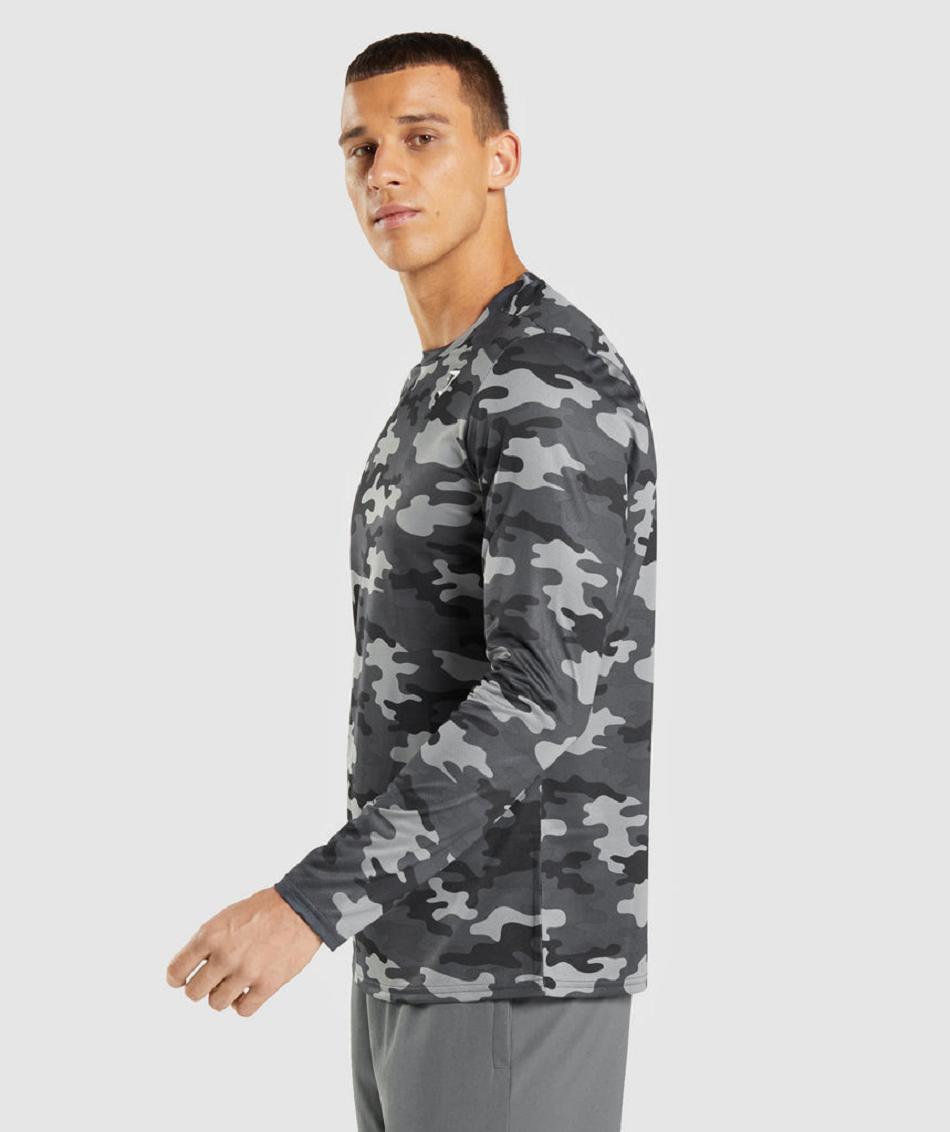 Long Sleeve Gymshark Arrival Hombre Gris | CO 3538HAP